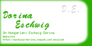 dorina eschwig business card